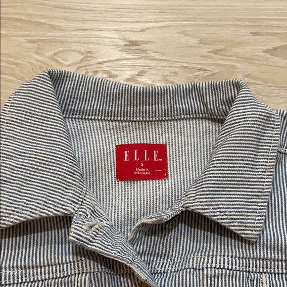 Cropped Blue & White Denim Small Jacket - Picture 5 of 6